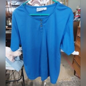 Jaclyn Smith Petite Blue Women's Top